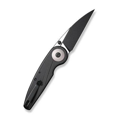 Civivi Starflare Black Aluminum, Black Stonewashed/Satin Nitro-V Folding Knife (C23052-1)