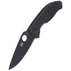 Spyderco Tenacious FRN Black Blade Plain Folding Knife (C122PBBK)