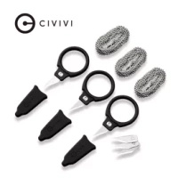 Civivi Quick Snip Black ABS/Rubber 3pc Neck Knives, 6Cr13 (C22022A-2)