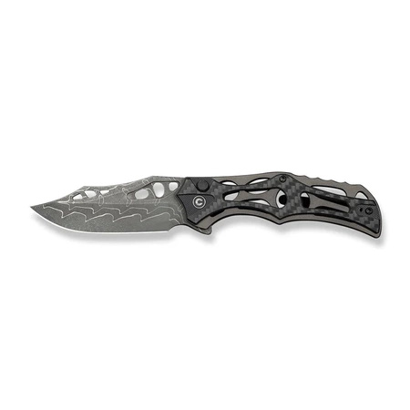Civivi Biophase Gray Aluminum / Black G10 folding knife, Damascus (C23083C-DS1)