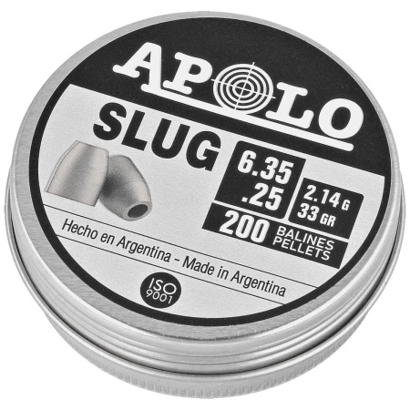 Apolo Slug 33 6.35 mm shotgun shell, 200 rounds. 2.14g/33.0gr (19303)