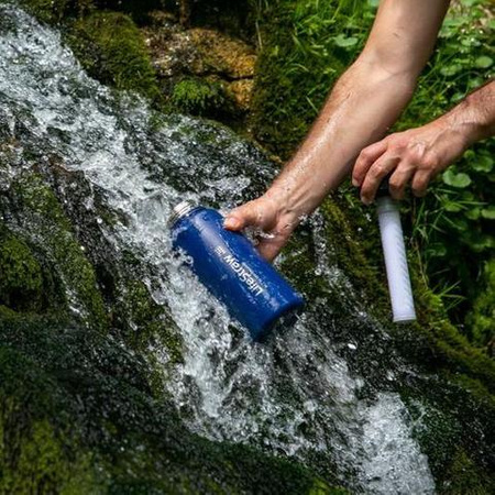 LifeStraw® GO Stainless Steel 2-stage filtration water filter - Medium Blue