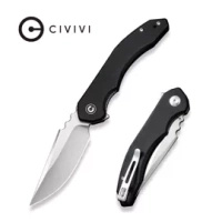 Civivi Bluetick Black G10 Folding Knife, Satin 14C28N by Bryan Montalvo (C23050-1)