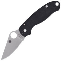 Spyderco Para 3 G-10 Black Plain Folding Knife (C223GP)