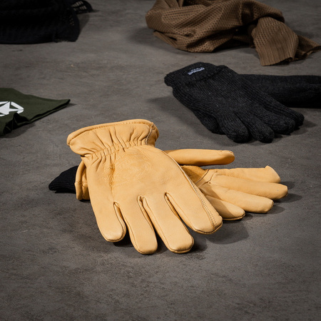 Leather Gloves - Fostex Outdoor Gloves - Sand