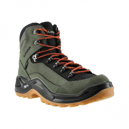 Lowa Renegade GTX mid boots - green/orange