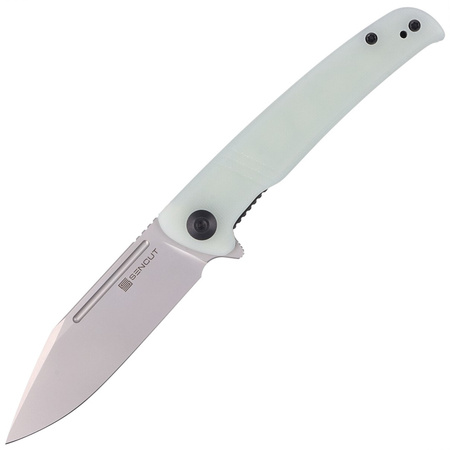 Sencut Brazoria Natural G10, Silver Bead Blasted D2 Folding Knife (SA12B)