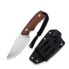 CIVIVI Gander Guibourtia Wood knife, Satin 14C28N by Matt Gentry (C24058B-3)