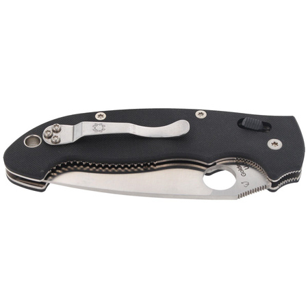 Spyderco Manix 2 XL G-10 Black Plain Folding Knife (C95GP2)