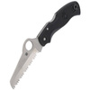 Spyderco Rescue 79mm Lightweight Black Spyder Knife - C45SBK