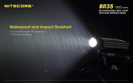 Nitecore BR35 1800 Lumen Bicycle Flashlight