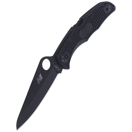 Spyderco Pacific Salt 2 Black Blade FRN Plain Folding Knife (C91PBBK2)
