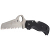 Spyderco Rescue 79mm Lightweight Black Spyder Knife - C45SBK