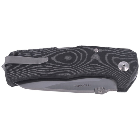 LionSteel TM1 Micarta Black / Satin Blade Folding Knife (TM1 MS)