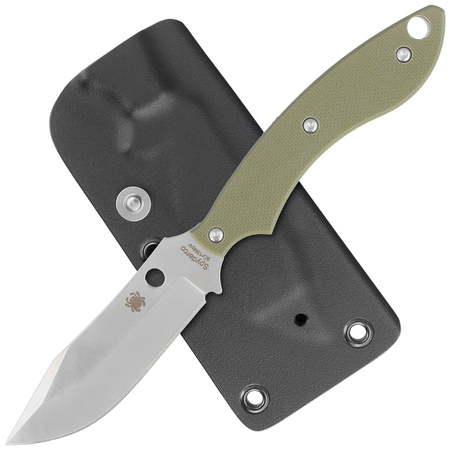 Spyderco STOK Bowie Old Green G10, Satin 8Cr13MoV knife (FB49GPOD)