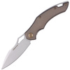 FoxEdge Sparrow Brown Anodized Aluminum Folding Knife, Sand Blasted by Denis Simonutti (FE-031)