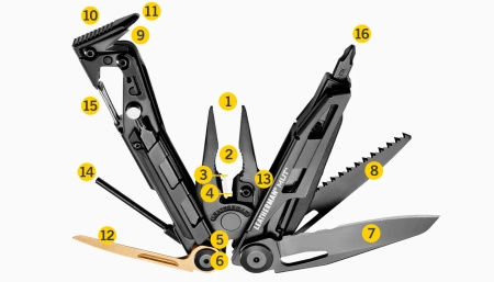 Leatherman MUT Black multitool (833084) - 16 tools - Molle Green carrying case
