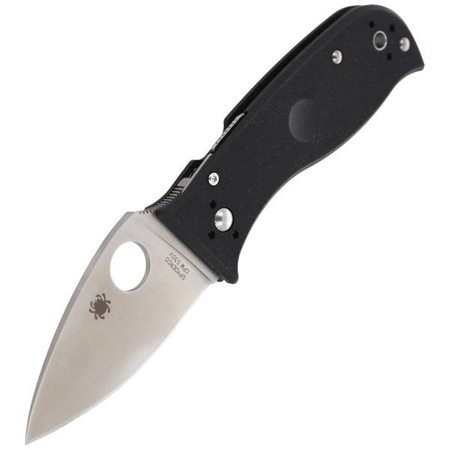 Spyderco Lil' Temperance 3 Black G-10 Plain Folding Knife - C69GP3