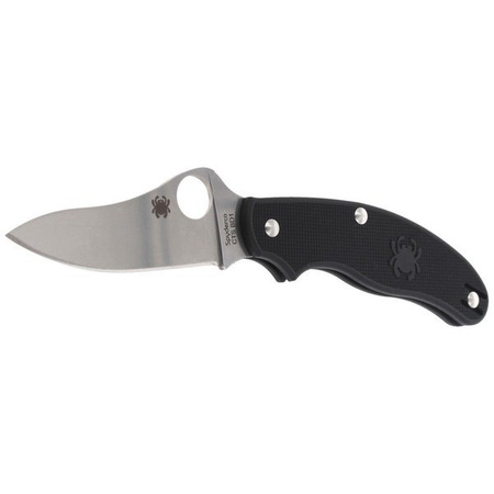 Spyderco UK Penknife FRN Black Drop Point Plain Folding Knife - C94PBK3