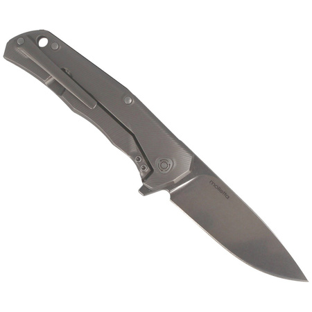 LionSteel T folding knife.R.E. G10 Green, Stone Washed Blade (TRE GGR)