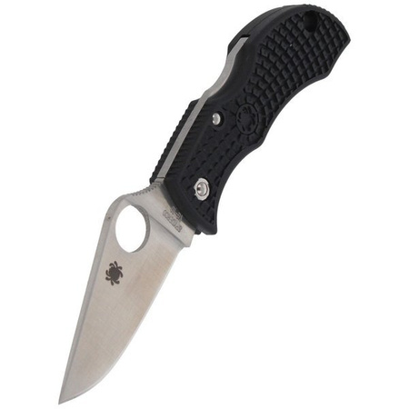 Spyderco Manbug Lightweight Black Plain Folding Knife - MBKP