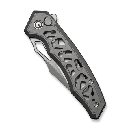 Civivi Anaaki Gray Aluminum, Satin Nitro-V Folding Knife (C24039-2)