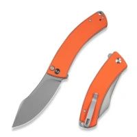 Civivi Outlaw Muk Orange G10 Folding Knife, Stonewashed 14C28N by Trey Sprinkle (C24079-2)