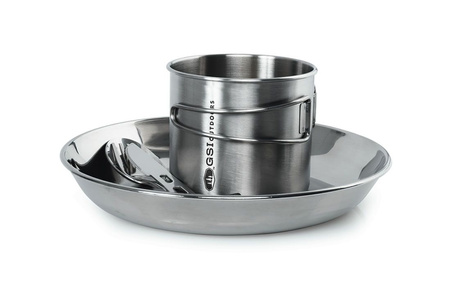 Camping Dish Set - GSI Glacier Stainless 1 Person Set