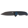 BlackFox Argus Black G10 Folding Knife, Black Stone Washed D2 by Grigorii Matveev (BF-760)