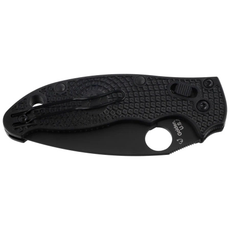 Spyderco Manix 2 Lightweight Black Blade Plain Folding Knife - C101PBBK2