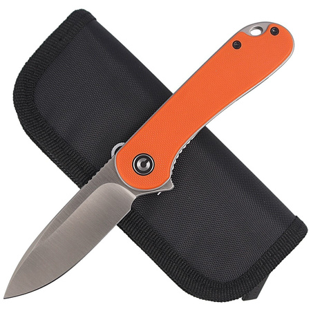 CIVIVI Elementum Flipper Orange G10 knife, Satin Finish (C907R)