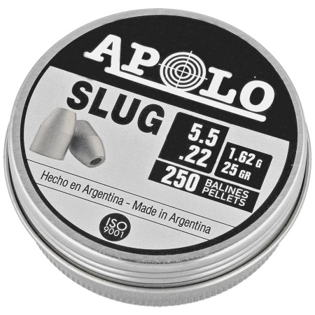Apolo Slug 25 5.5 mm shot, 250 rounds. 1.62g/25.0gr (19301)