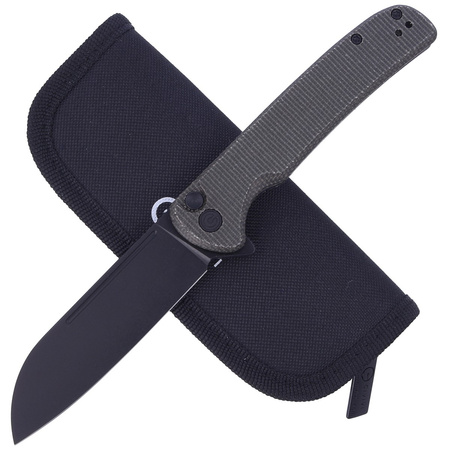 CIVIVI Chevalier Dark Green Micarta, Black Stonewashed knife (C20022-2)