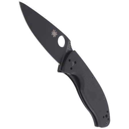 Spyderco Tenacious G-10 Black / Black Blade Plain Folding Knife - C122GBBKP