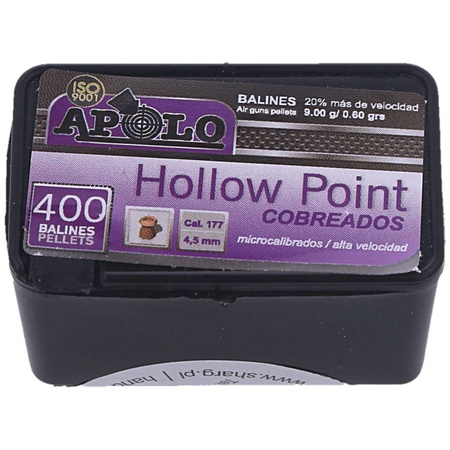 Apolo Hollow Point Copper 4.5 mm shotgun shell, 400 rounds. 0.60g/9.0gr (19990)
