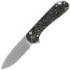 Civivi Button Lock Elementum II Knife Shredded Carbon Fiber/Golden Shred, Damascus (C18062P-10)