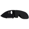 Spyderco Efficient G-10 Black / Black Blade Combination Folding Knife (C216GPSBBK)