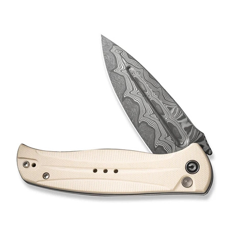Civivi Incindie Ivory G10 Folding Knife, Damascus (C23053-DS1)