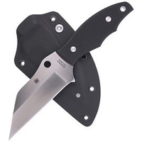 Spyderco Ronin 2 G-10 Black Plain knife - FB09GP2