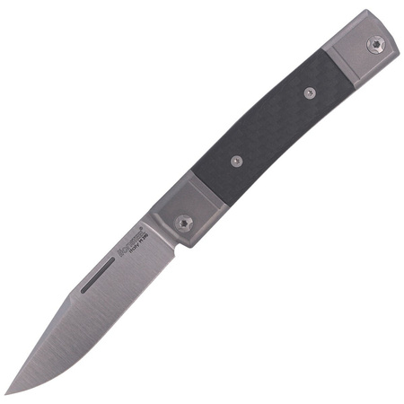 LionSteel bestMAN Carbon Fiber Folding Knife, Clip Blade (BM1 CF)