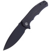 CIVIVI Praxis Black Coarse Micarta Knife, Black Stonewashed (C803G)