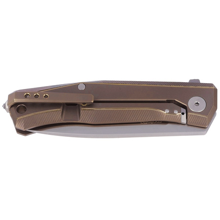 LionSteel Myto Bronze Titanium / Satin Blade Folding Knife (MT01 BR)