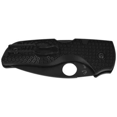 Spyderco Lil' Native Lightweight Black FRN, Black DLC CTS BD1N Folding Knife by Eric Glesser (C230PBBK)