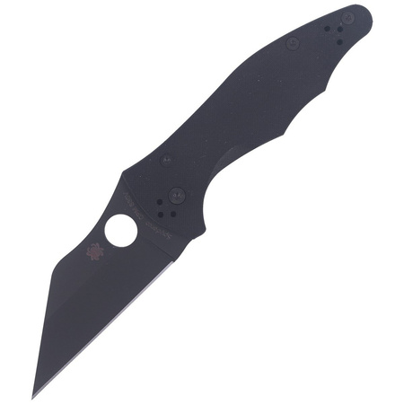 Spyderco Yojimbo 2 G-10 Black Blade Plain Folding Knife (C85GPBBK2)