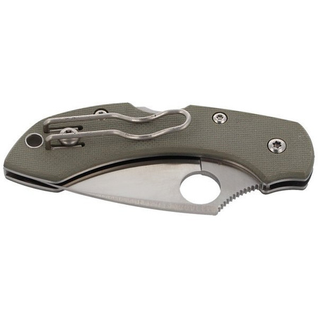 Spyderco Dragonfly G-10 Folige Green Plain Folding Knife - C28GPFG