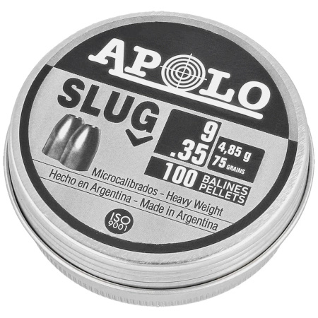 Apolo Slug 75 9 mm shot, 100 rounds. 4.85g/75.0gr (19307)