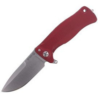 LionSteel SR11A Aluminum Red / Satin Blade Folding Knife (SR11A RS)