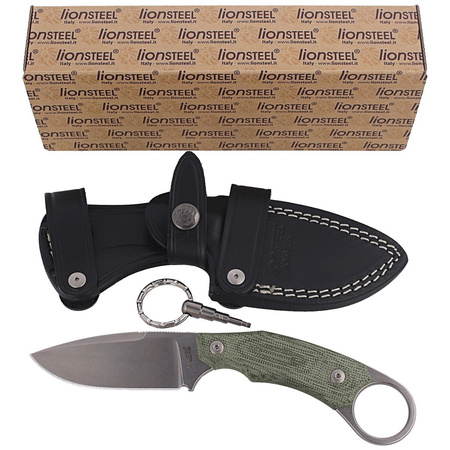 LionSteel H2 Karambit Canvas Green, Stone Washed Blade (H2 CVG) knife