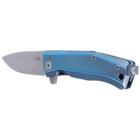 LionSteel Myto Folding Knife, Blue Titanium, Satin M390 by Molletta (MT01 BL)