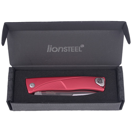 LionSteel Thrill Aluminum Red / Satin Blade Folding Knife (TL A RS)